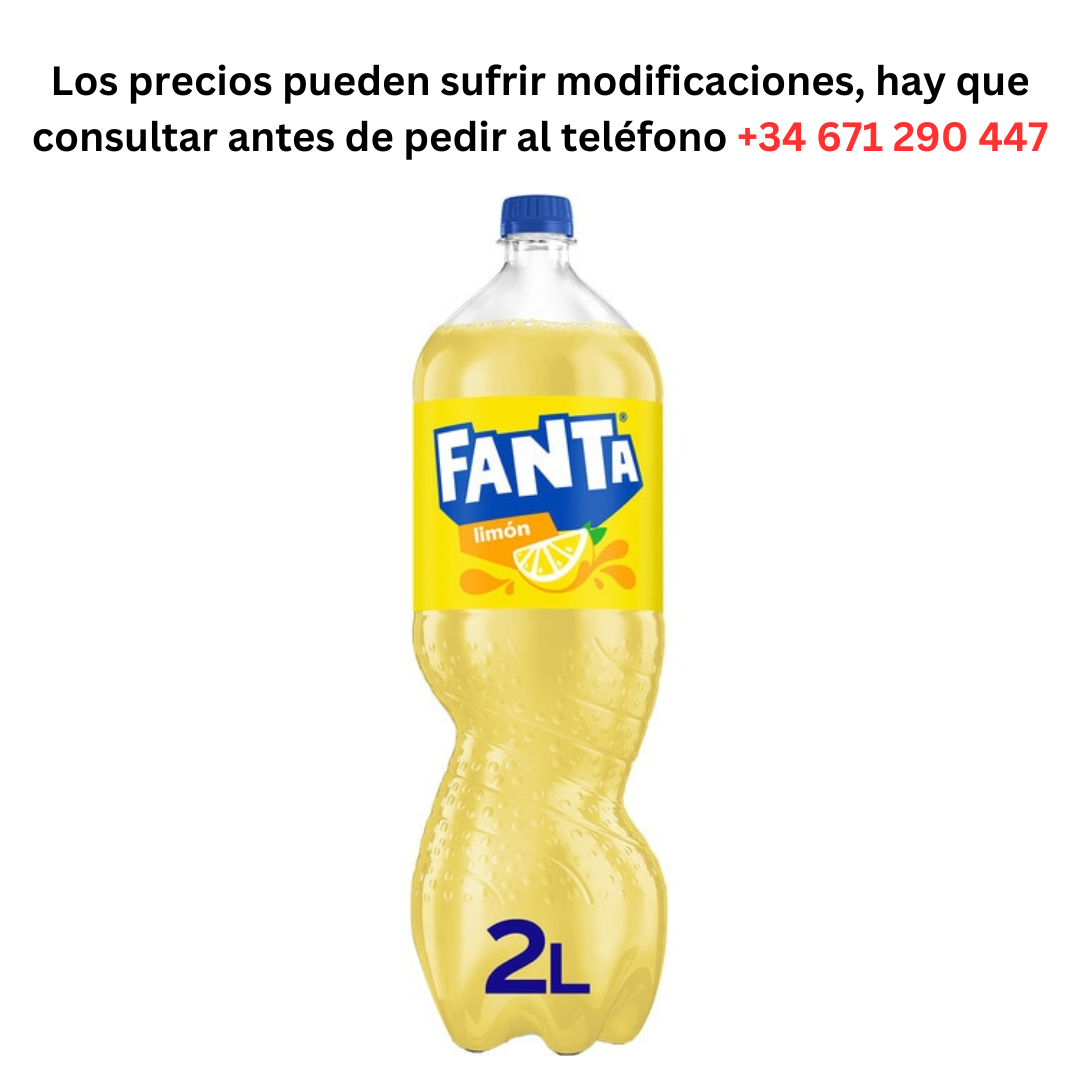 Fanta Lemon 1.4€ per 2L Bottle / Minimum Order 1 Pallet of 99 boxes of 6 units