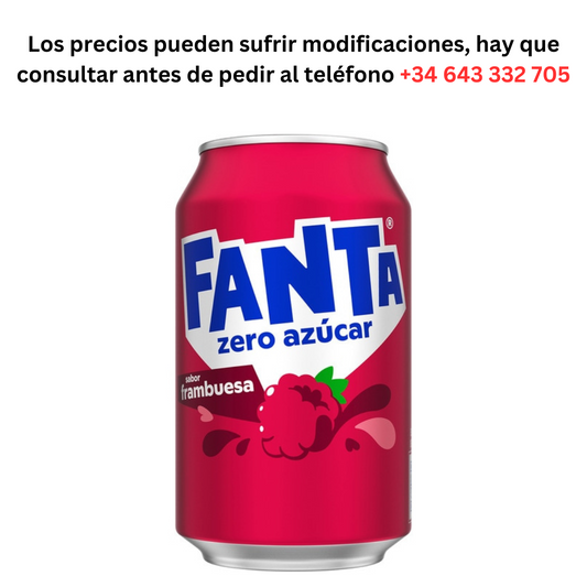 Fanta Raspberry €0.50 1 Can of 330ml / Minimum Order 1 Pallet of 99 boxes of 24 units