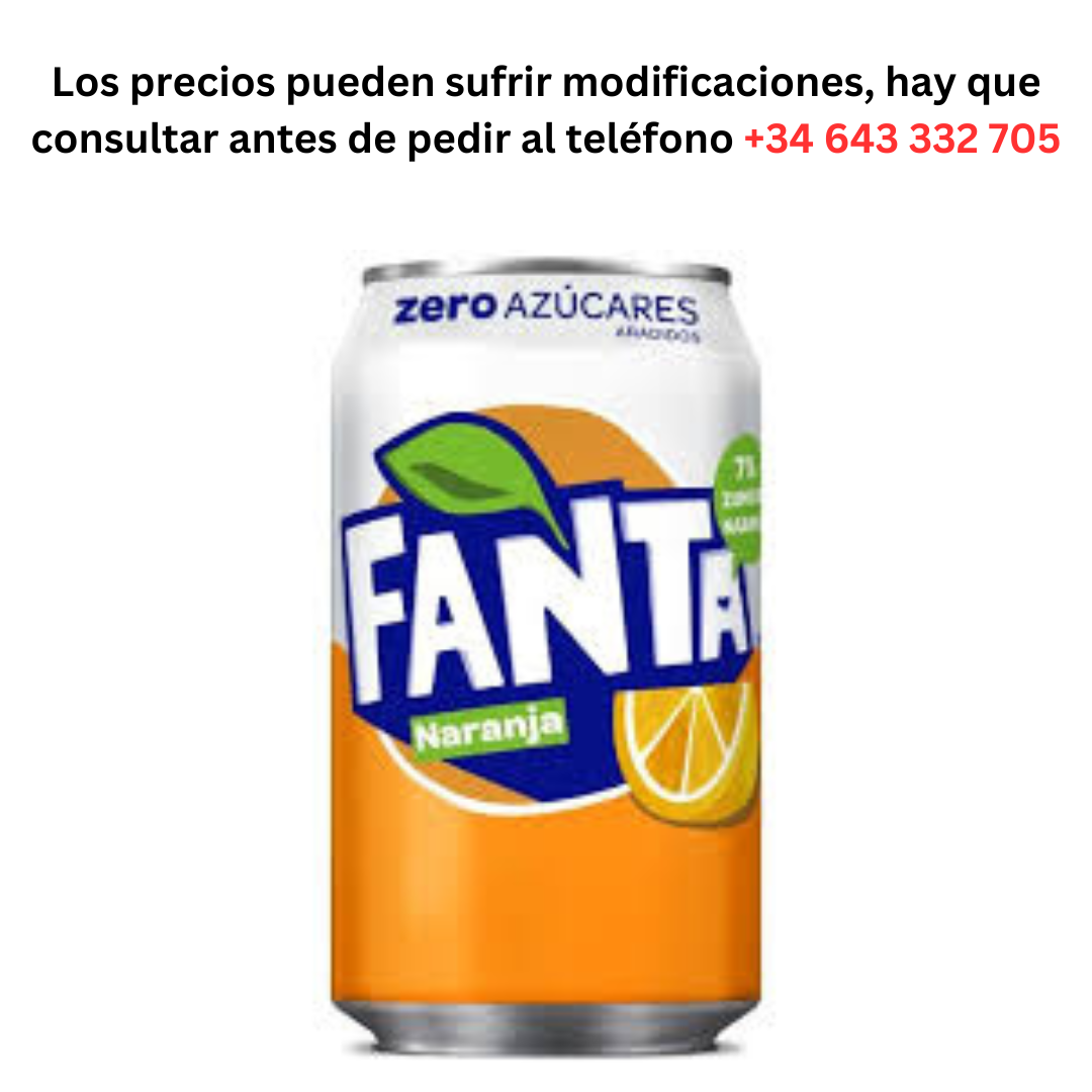 Fanta Orange Zero €0.50 1 Can of 330ml / Minimum Order 1 Pallet of 99 boxes of 24 units