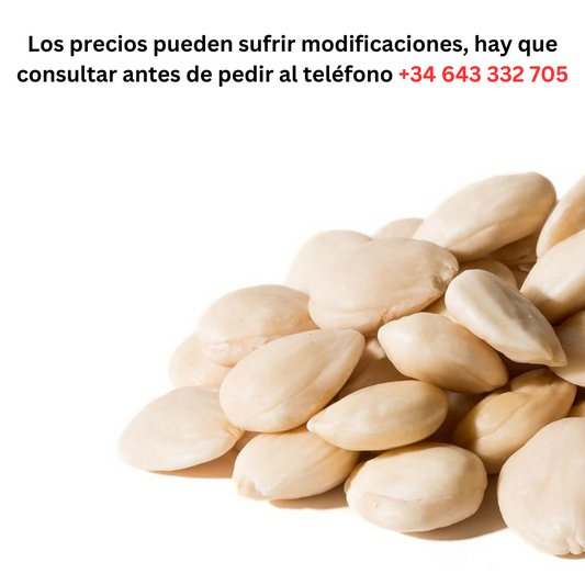Peeled Almonds €6 1kg / Minimum Order 1 Pallet of 40 25kg bags