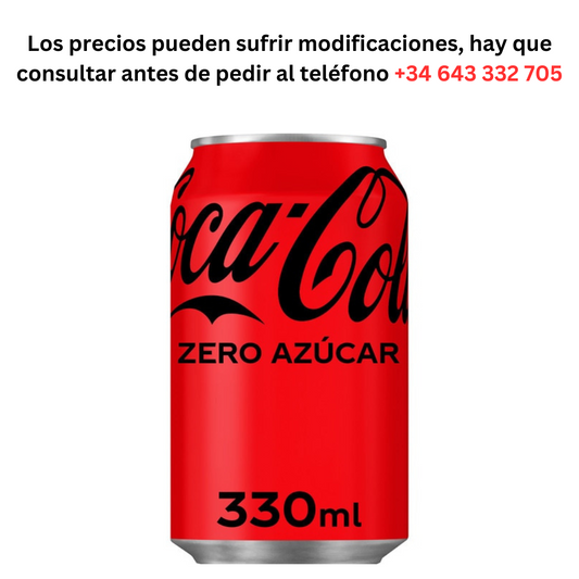 Coca-Cola Zero 0.50€ 1 Can of 330ml / Minimum Order 1 Pallet of 99 boxes of 24 units