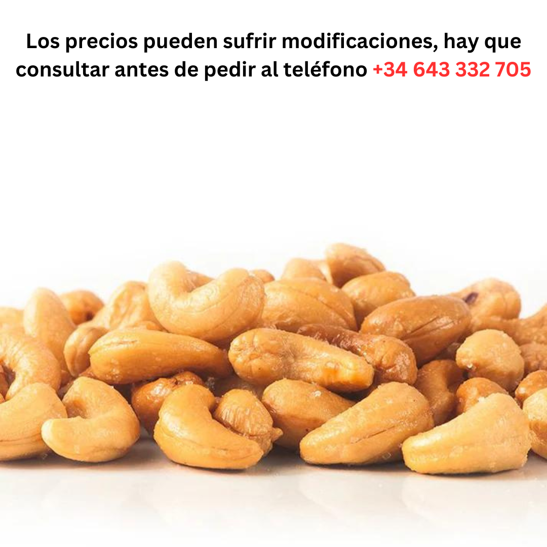 Fried Cashews €7.47 1 kg / Minimum Order 1 Pallet of 50 boxes of 17 kg