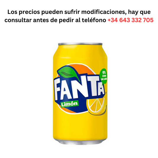Fanta Lemon 0.57€ 1 Can 330ml / Minimum Order 1 Pallet of 99 boxes of 24 units