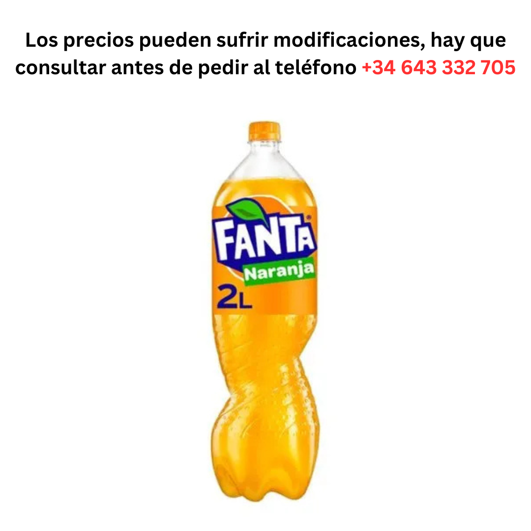 Fanta Orange 1,55€ per 2L Bottle / Minimum Order 1 Pallet of 99 boxes of 6 units