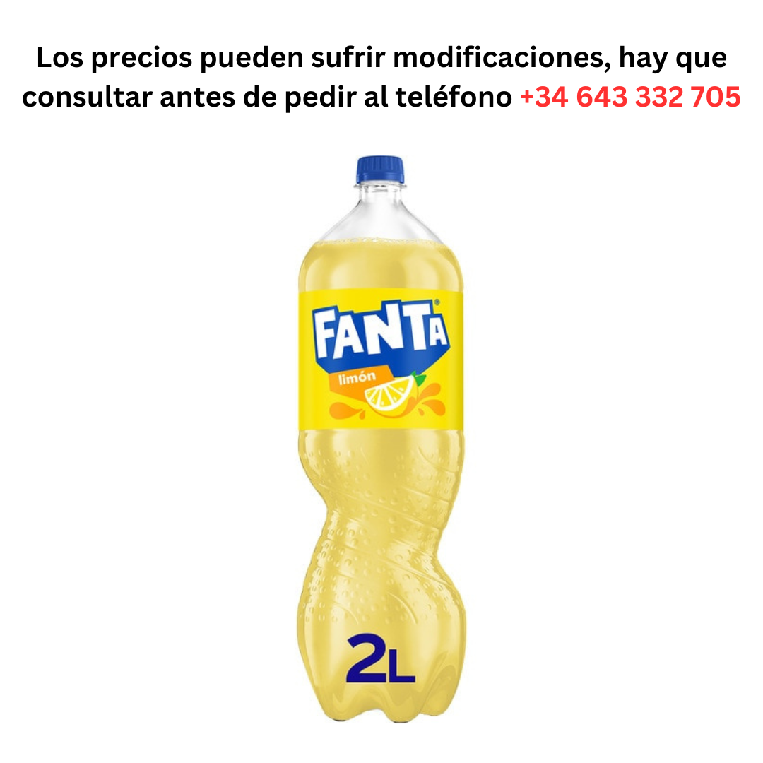 Fanta Lemon 1.4€ per 2L Bottle / Minimum Order 1 Pallet of 99 boxes of 6 units