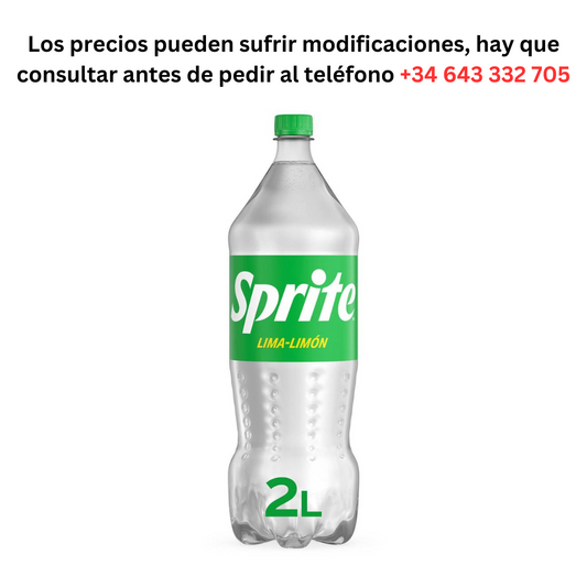 Sprite 1.4€ Bottle of 2L / Minimum Order 1 Pallet of 99 boxes of 6 units