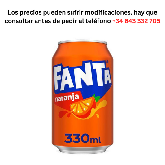 Fanta Orange 0.51€ Can of 330ml / Minimum Order 1 Pallet of 99 boxes of 24 units
