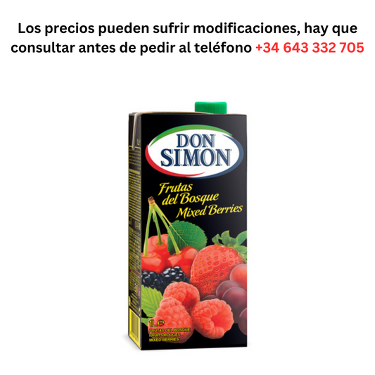 Don Simon Frutas del Bosque 1L Bottle for €1.39 / Minimum order: 1 Pallet of 99 boxes of 6 units
