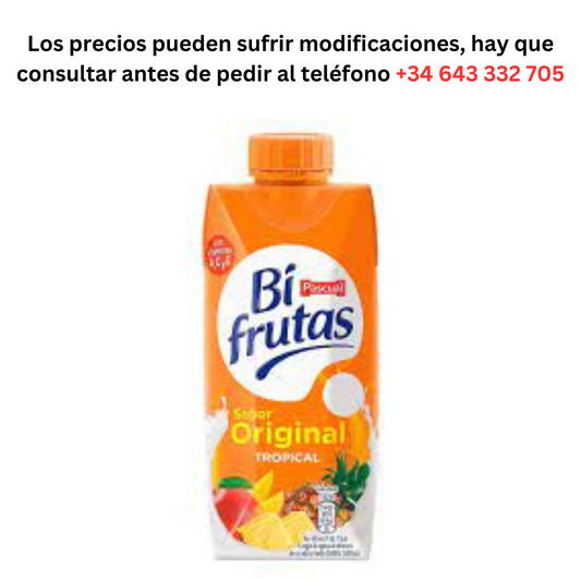 Bifrutas Original 330ml €0.60 / Minimum order 1 Pallet of 99 boxes of 18 units