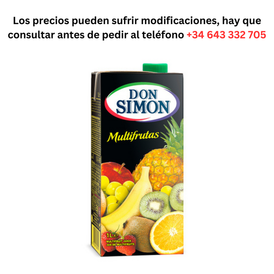 Don Simon Multifrutas Botella  1 L a 1,39 €  / Pedido Mínimo 1 Palé de 99 cajas de 6 unidades