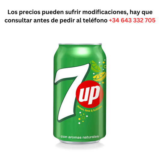 7up 0.47€ 1 Can of 330ml / Minimum Order 1 Pallet of 99 boxes of 24 units