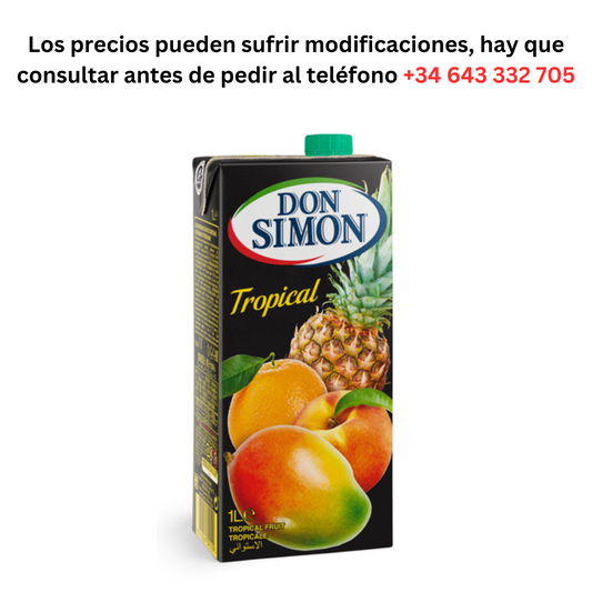 Don Simon Tropical Botella  1 L a 1,39 €  / Pedido Mínimo 1 Palé de 99 cajas de 6 unidades