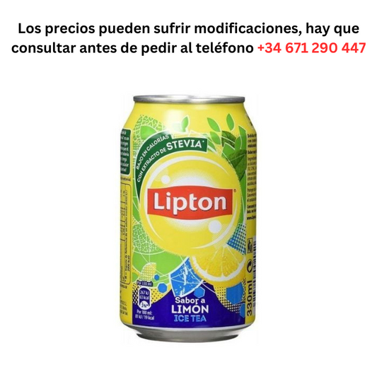 Lipton Tea Limón lata de O,59€ 1 Lata 330ml / Pedido Mínimo 1 Palé de 99 cajas de 24 unidades