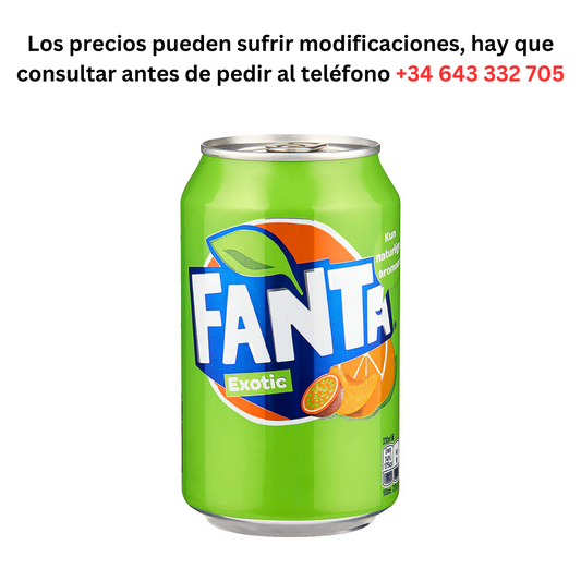 Fanta Green €0.50 1 330ml Can / Minimum Order 1 Pallet of 99 boxes of 24 units