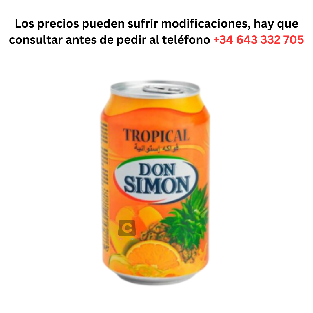 Don Simon Tropical 330ml Can €0.72 / Minimum Order 1 Pallet of 99 boxes of 18 units