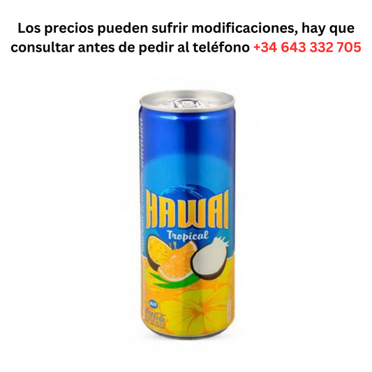 Hawaii 0.53€ 1 Can 330 ml / Minimum Order 1 Pallet of 99 boxes of 18 units