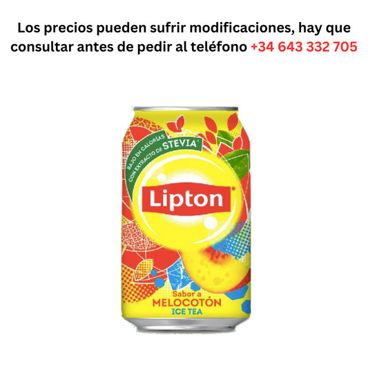 Lipton Tea Peach can of 0.59€ 1 Can 330ml / Minimum Order 1 Pallet of 99 boxes of 24 units
